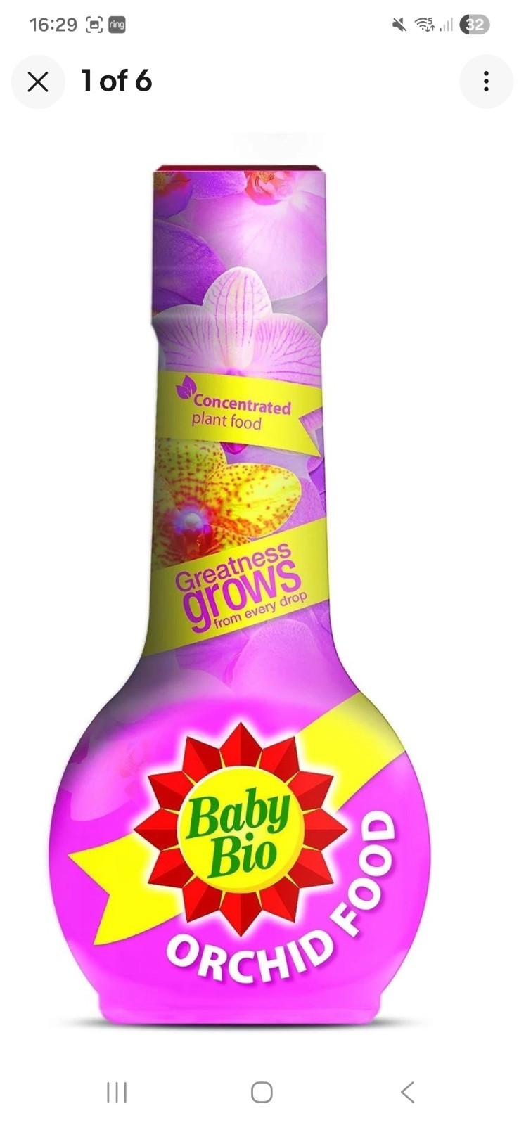 Baby Bio Orchid Food 175ml Concentrate for All Orchid Plant Varieties