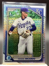 2024 1st Bowman Chrome Mojo Refractor BCP-177 Yandel Ricardo KC Royals 3126-36