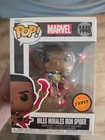 Funko Pop Marvel Miles Morales Iron Spider Chase Unmasked W/Protector