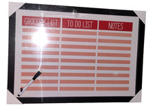 NEW MRL HOME STYLES 13" X 18.5" DRY ERASE BOARD TO DO GROCERY NOTES LIST BLACK