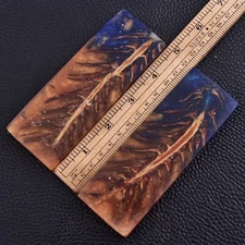 Custom Made Pine Cones Resin Pair Scales For Knife Making Handle