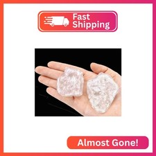 NUKAYAI 2Pcs Clear Quartz 1.8-2.2" Large Raw Crystals Natural Healing Stones Rou
