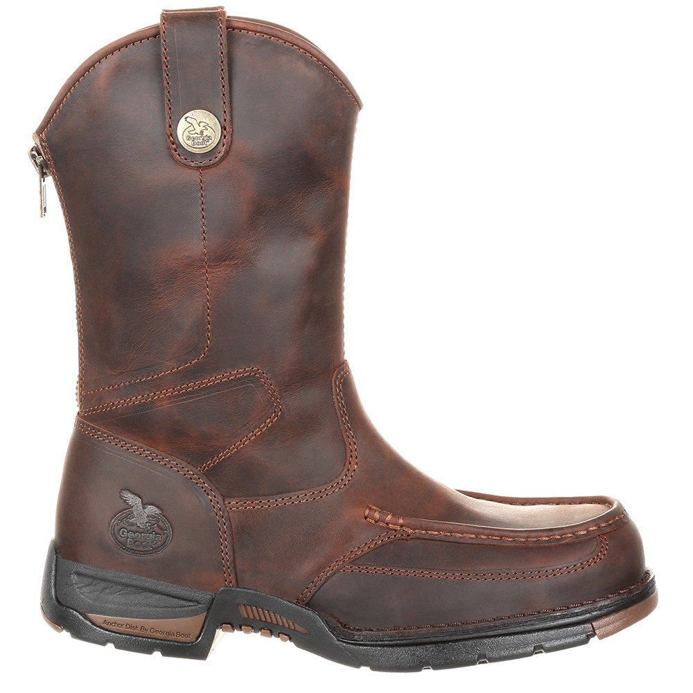 Georgia Boots Athens 11 Inch Electrical Soft Toe Work  Mens Brown Work Safety Sh