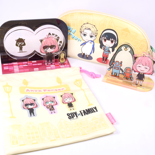 Spy x Family Bundle set of 10 - Poach, Acrylic stand & Drawstring pouch Japan - Picture 3 of 18