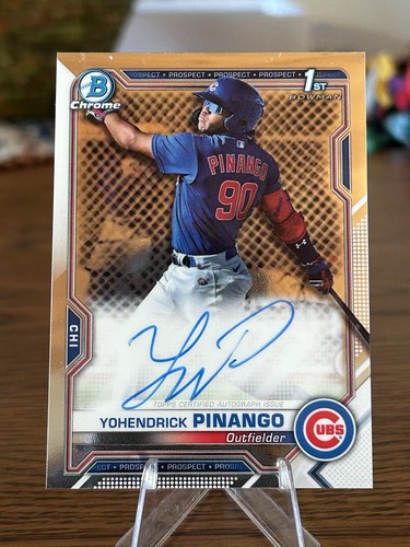 2021 Bowman Chrome Yohendrick Pinango 1st  Auto #CPA-YP