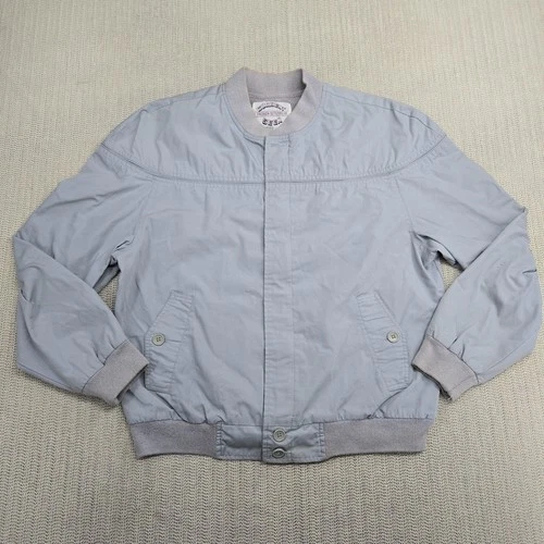 Vintage Current Seen Jacket Mens Large Gray Bomber Lightweight Zip Pockets 80s image 2