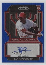 2022 Panini Prizm Rookie Blue Wave 26/50 Elvis Peguero #RA-EP Auto 0x1