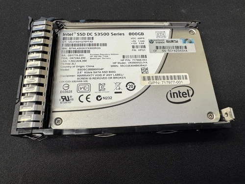 717977-001 HPE 800GB SATA 6G VE SFF SC SSD with Caddy