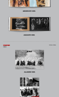 EXO[Don't Mess Up My Tempo]5th Album Allegro CD+Poster+Book+etc+