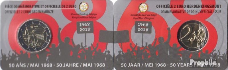Belgique 2018 Stgl./unzirkuliert édition: 250.000 2018 2 euro Mai 1968