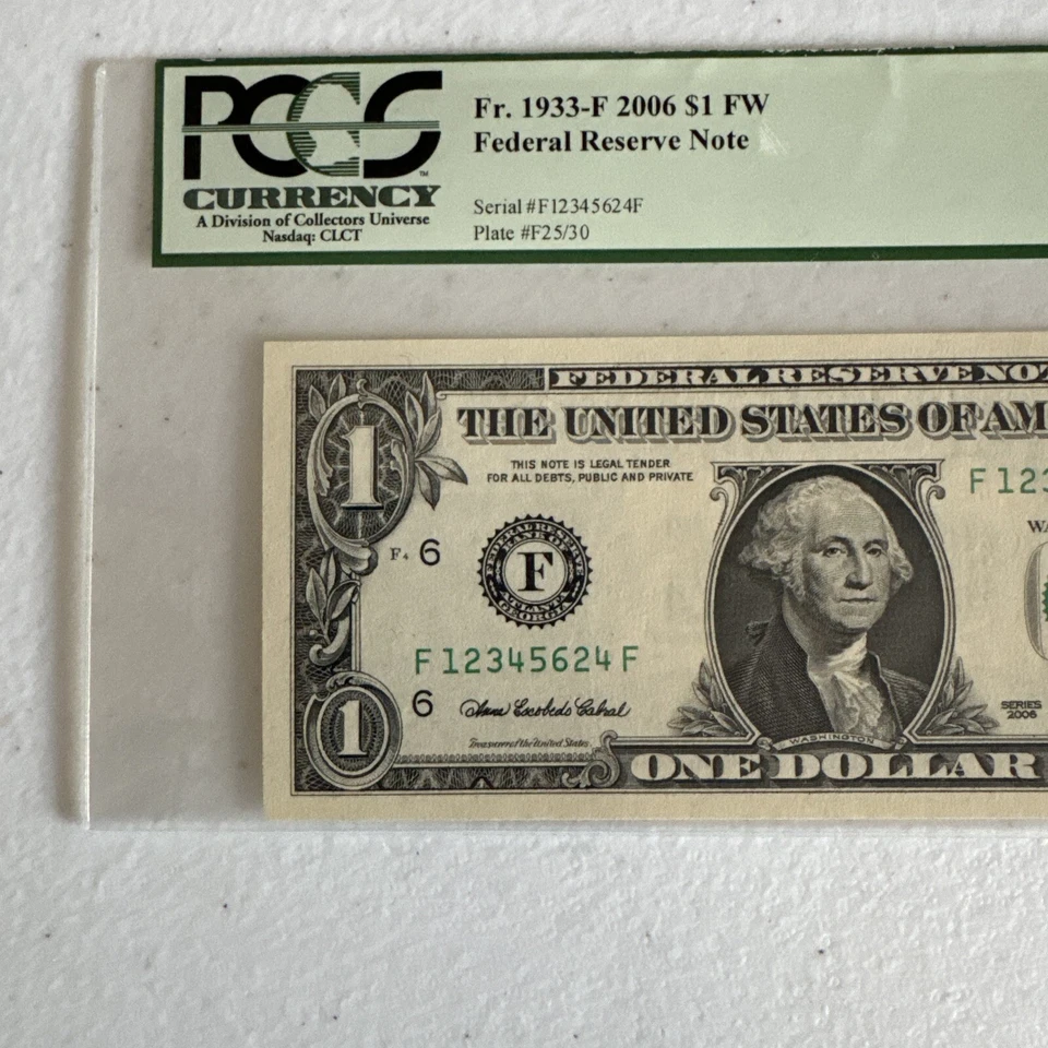 fancy serial number one  dollar bill Partial Ladder PGCS 67 PPQ - Image 2 of 4
