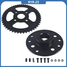 420 Chain 50T Rear Drive Sprocket with 1" Bore 1/4" Keyway Sprocket Hub Black