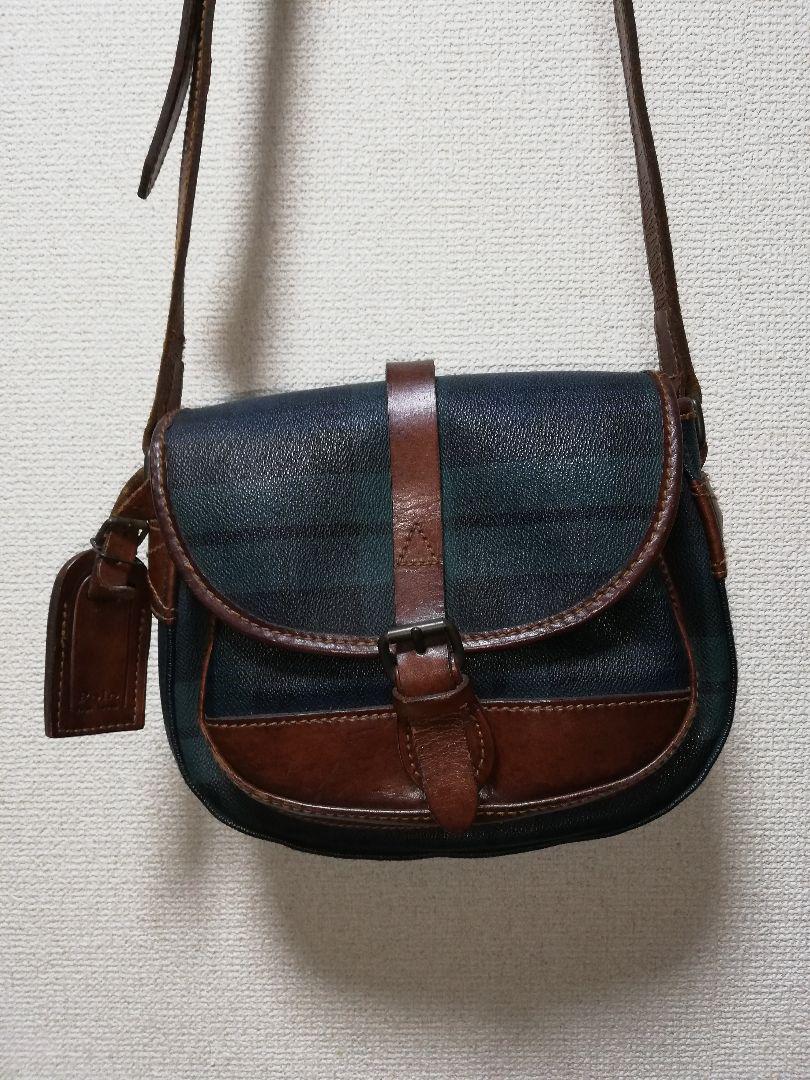 POLO RALPH LAUREN Black Watch Mini Shoulder Bag Vintage PVC