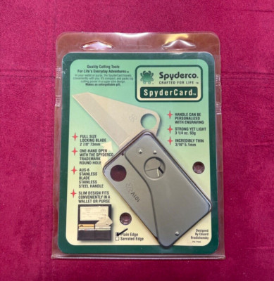 Spyderco SC01P SpyderCard Knife NOS 1st Year with Collector Number 101V