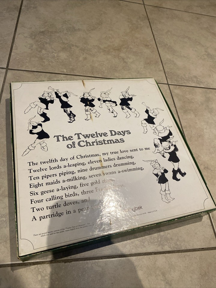 Vintage 1976 Springbok 1000pc jigsaw puzzle The Twelve Days of