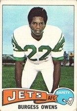 1975 Topps #424 Burgess Owens  New York Jets                           FREE SHIP