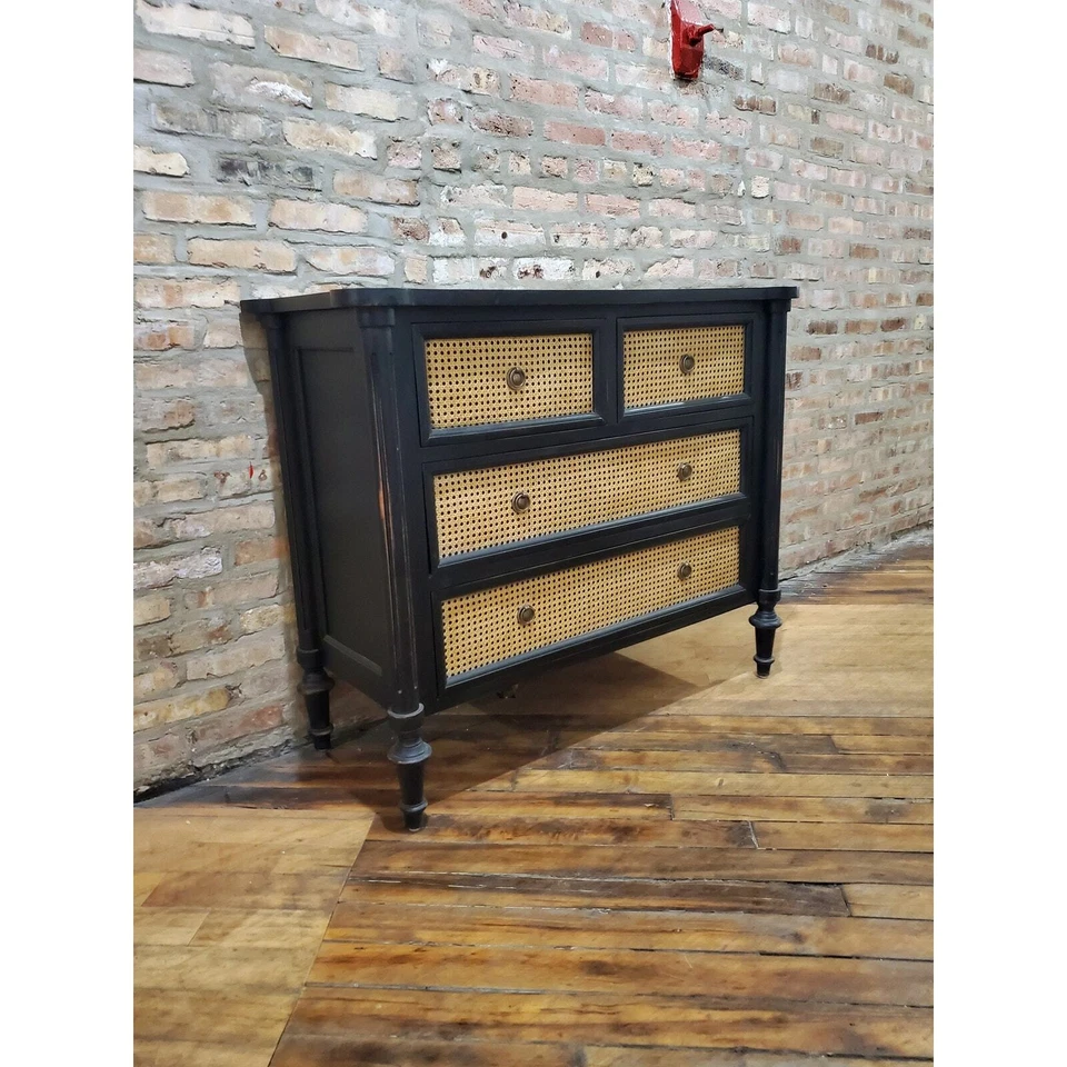 Dresser Woven Ratten Solid Wood Handmade - Image 2 of 4