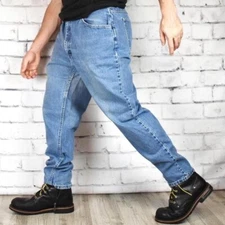 Vintage 80s Gitano Loose Fit Tapered Bright Blue Medium Wash Denim Jeans 