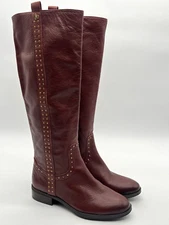 New SAM EDELMAN PRINA Knee High Studded Boots For Women  Sz 6 M  - Redwood *
