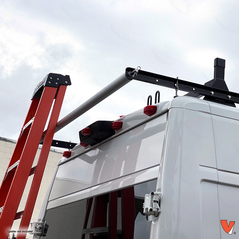 Vantech H1 3-Bar Steel Ladder Rack With Roller – Fits Ford Transit Low Roof 2015+