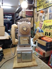 Vtg Automatic Electric Company Rotary Dial Pay Telephone Lamp 3 Coin Slot Works!