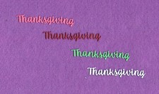 THANKSGIVING die cuts scrapbook cards