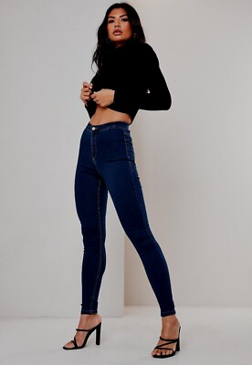 MISSGUIDED Vice High Waisted Tube Jeans (m54/2)