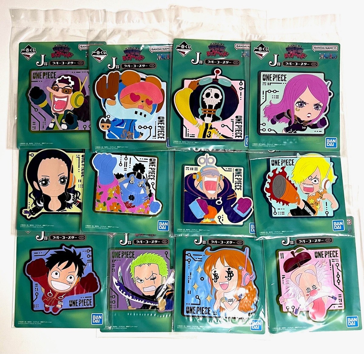 One Piece Ichiban Kuji Egghead Rubber Coaster Complete Set 12