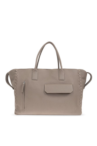 BOTTEGA VENETA Cabat Large Gray Leather Tote Bag New And Authentic