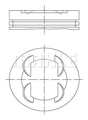 681 PI 00109 000 MAHLE Piston for HYUNDAI,KIA