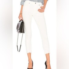 AGOLDE high rise skinny crop white jeans 28