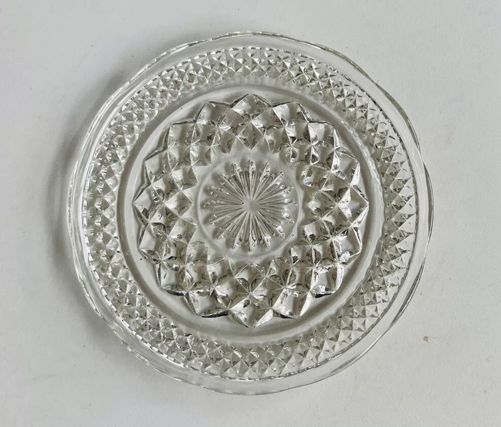 Set of 4 Vintage Crystal Dessert Plates 6 inch eBay