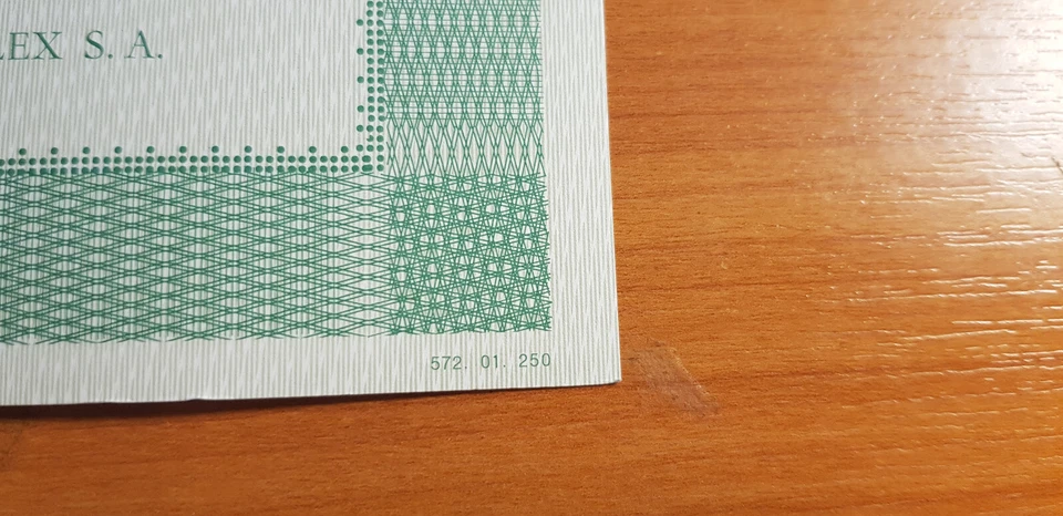 Rolex Vintage Garantía Card Blanc Francés 572.01.250 en buen estado Foto 4 de 4