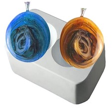 O.D.7"x 4.5 D.3.5 Two Cast-A-Cab Melt Pot Mold Glass Fusing