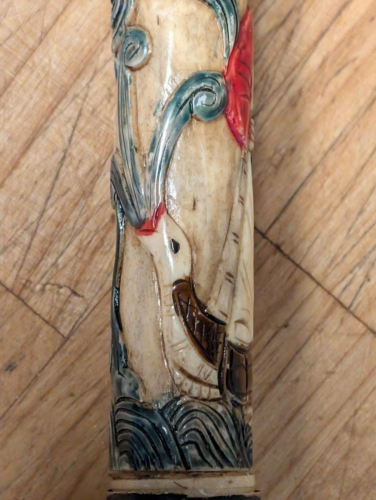 Excellent Carved Antique Chinese Qing Dynasty Smoking Pipe 19th Century China - Picture 19 of 19