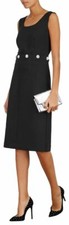NWT Tory Burch Black Fremont Shift Cocktail Shift Dress Womens Size 0 $695