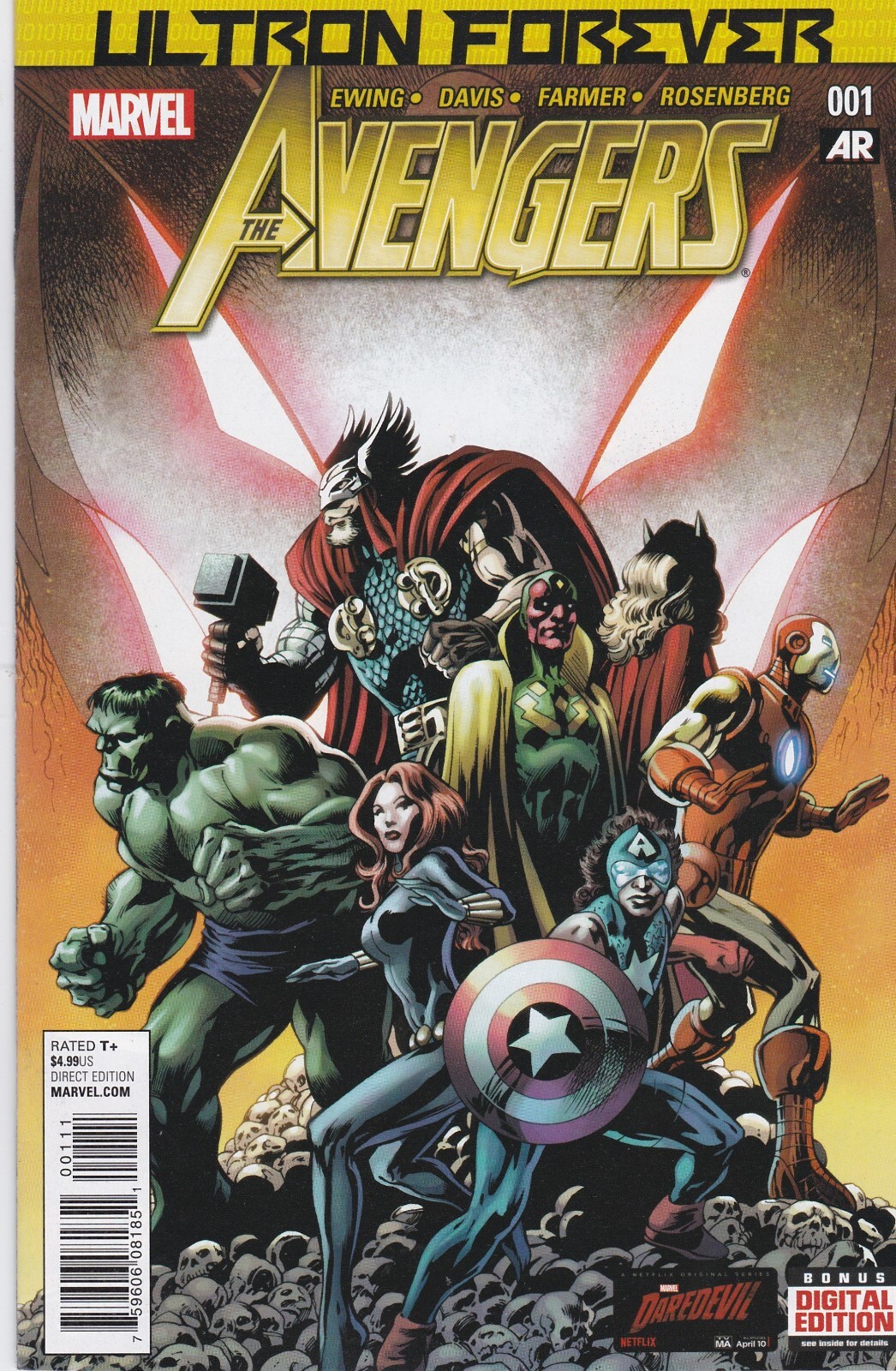 Avengers:  Ultron Forever #1 2015 Main Cover New/Unread Marvel Comics