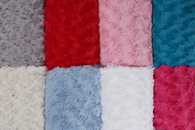 Plüsch Minkee Rose Strudel Stoff 50 x 160 cm 