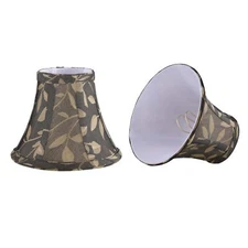 Aspen Creative 50002-2,Bell Clip-On Lamp Shade/Brown Jacquard Textured Fabric...