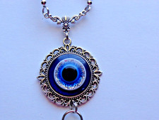 EVIL EYE NAZAR LANYARD ID BADGE HOLDER LOBSTER CLASP FREE SHIP OVER 35 