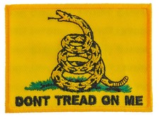 Gadsden Flag Don't Tread On Me Patch- 3x2 inch - P1327