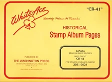 WHITE ACE 2021-2024 Canada Regular Issue Singles Stamp Album Supplement CR-41