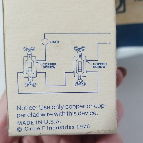Vintage Circle F Brown Three-Way No-Klik Quiet Switch 3403 Box Of 10 - Picture 8 of 8
