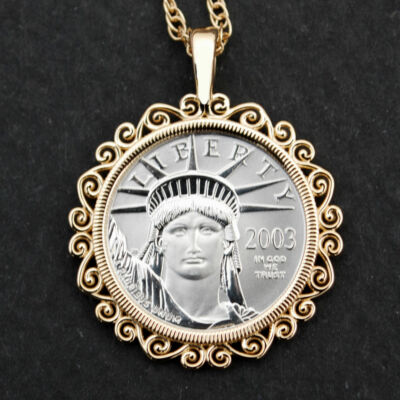 2003 1/10 oz Platinum American Eagle BU Coin Solid 14K