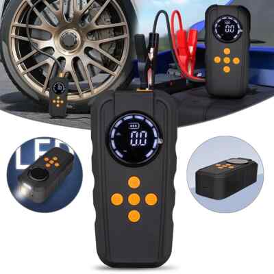 Neu 12V Auto Starthilfe Batterie Booster Ladegerät + Luftkompressor Inflator Pumpe