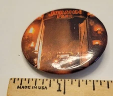 Jurassic Park Vintage Pin Button 1993 Front Gate To Jurassic Park 