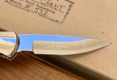 STUNNING DAVID YELLOWHORSE BUCK 532 NIGHT CHANT KNIFE NEVER USED