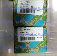 50pcs Phoenix Contact Straight through terminal blocks UT 2,5-TWIN 3044513