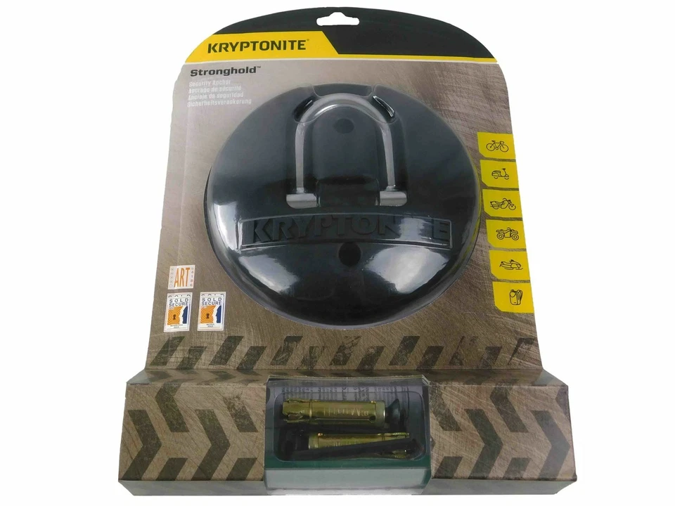 Kryptonite Stronghold Above-ground with E4 Disc Lock and 915 Integrated Chain - Image 2 of 4