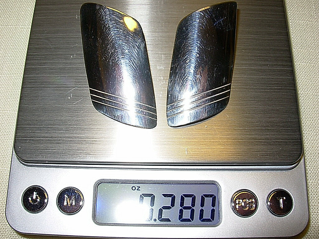 VTG Sterling Silver Rectangular Drop Pierced Post… - image 4